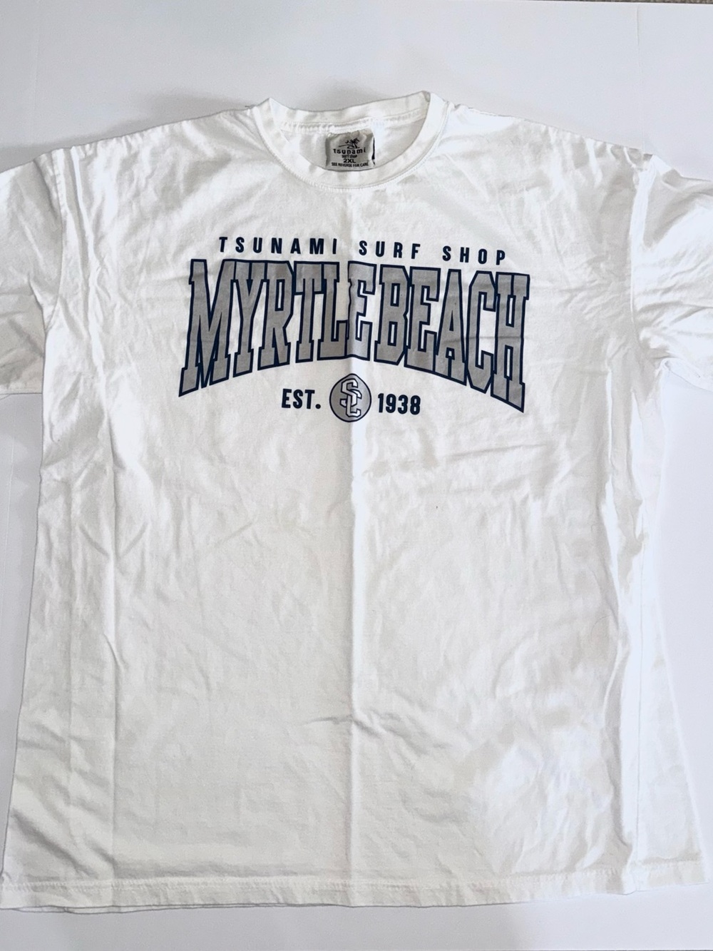 Myrtle Beach Graphic Tee by Tsunami Surf Shop - White